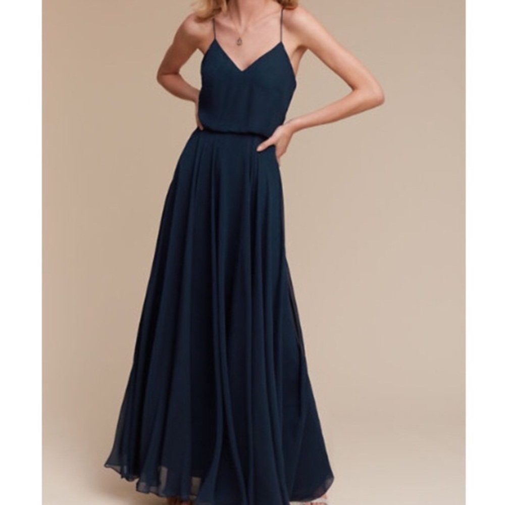 Jenny Yoo Navy Inesse Bridesmaid Dress